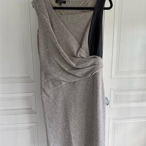 Lafayette 148 New York One Gray and Leather Dress